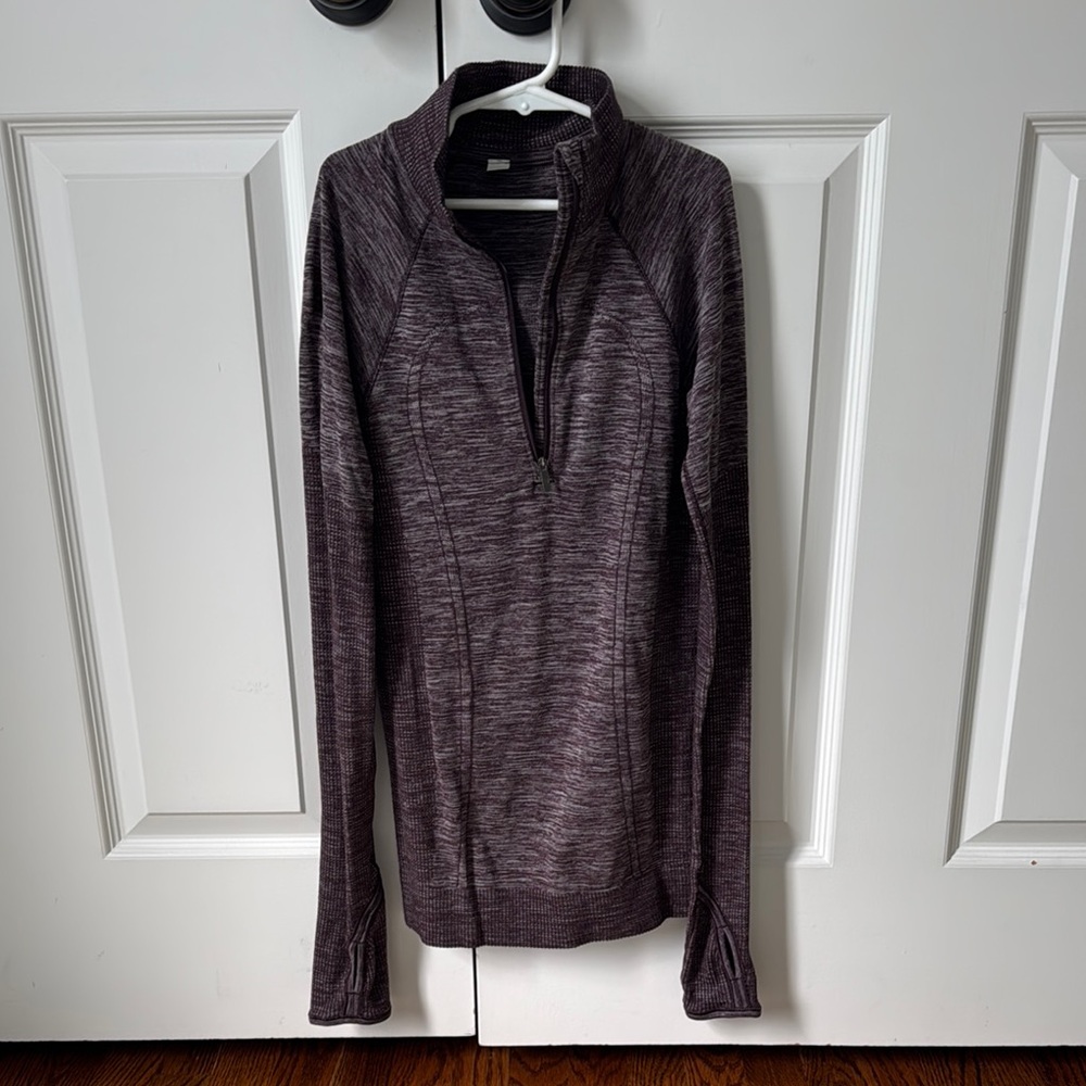 Women's Heathered Purple Quarter-Zip Top